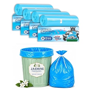 crystal scented garbage bags blue medium 19x22 inches 120 bags pack