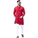 Men39s Floral Embroidered Cotton Rich Traditional and