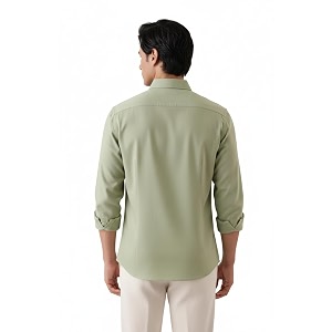 CRYSTAL SKY Men Airy Linen Cotton Shirt
