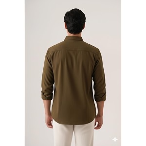 CRYSTAL SKY Men Airy Linen Cotton Shirt