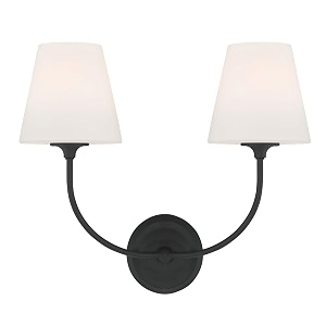 Crystorama Libby Langdon Sylvan 2 Light Black