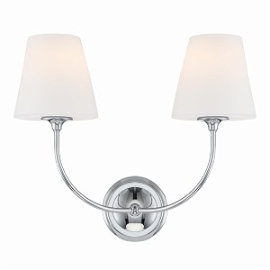 Crystorama Libby Langdon Sylvan 2 Light Polished