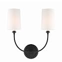 Crystorama Libby Langdon Sylvan 2 Light Black Forged Bathroom Vanity