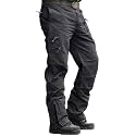 CRYSULLY Mens Tactical Cargo Pants Ripstop Cotton Military Hiking Work
