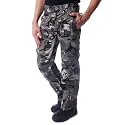 CRYSULLY Mens Tactical Cargo Pants Ripstop Cotton Military Hiking Work