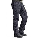 CRYSULLY Mens Tactical Cargo Pants Ripstop Cotton Military Hiking Work