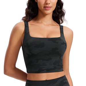 CRZ YOGA Butterluxe Square Neck Crop Tank