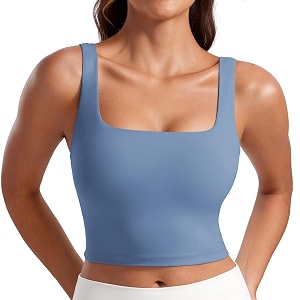 CRZ YOGA Butterluxe Square Neck Crop Tank