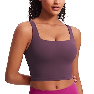 CRZ YOGA Butterluxe Square Neck Crop Tank