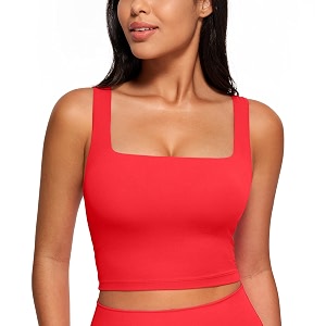 CRZ YOGA Butterluxe Square Neck Crop Tank
