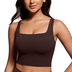 CRZ YOGA Butterluxe Square Neck Crop Tank