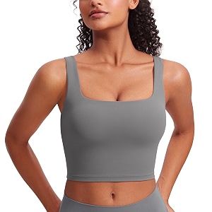 CRZ YOGA Butterluxe Square Neck Crop Tank