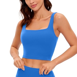 CRZ YOGA Butterluxe Square Neck Crop Tank