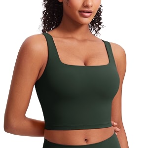 CRZ YOGA Butterluxe Square Neck Crop Tank