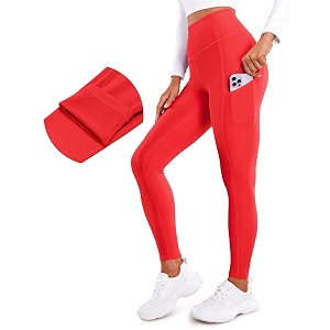 CRZ YOGA Fleece Thermal Leggings Pockets 28