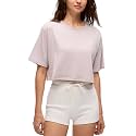 CRZ YOGA Pima Cotton High Neck Crop T-Shirt