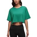 CRZ YOGA Pima Cotton High Neck Crop T-Shirt