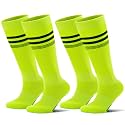CS CELERSPORT Striped Soccer Athletic Knee High Socks for Kids Youth Adult