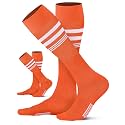 CS CELERSPORT Striped Soccer Athletic Knee High Socks for Kids Youth Adult