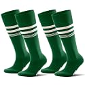 CS CELERSPORT Striped Soccer Athletic Knee High Socks for Kids Youth Adult