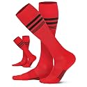 CS CELERSPORT Striped Soccer Athletic Knee High Socks for Kids Youth Adult
