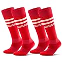 CS CELERSPORT Striped Soccer Athletic Knee High Socks for Kids Youth Adult