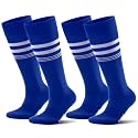 CS CELERSPORT Striped Soccer Athletic Knee High Socks for Kids Youth Adult