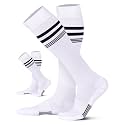 CS CELERSPORT Striped Soccer Athletic Knee High Socks for Kids Youth Adult