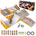 CS COSDDI 14in1 Finger Skateboard Park Set for Kids 8 Skateboards and Bike