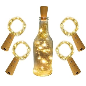 bottle lights with cork mini copper wire 20 led battery operated string decorative fairy lights pack of 4 warm white prong base