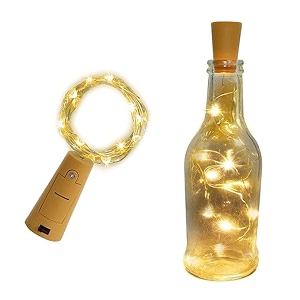 cs3hub bottle lights with cork mini copper wire 20 led battery operated string decorative fairy lights pack of 1 warm white prong base