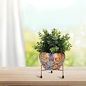 Mandala Metal Planter with Stand | Tabletop Item | Home Decor Item | Living Room Planter | Decorative Vase for Garden - Pack of 1