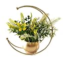 Moon Metal Planter with Stand | Tableto Item | Home Decor Item | Living Room Planter | Decorative Vase for Garden - Pack of 1
