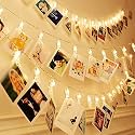 CS3HUB Photo Light with Clip Lights Home Room Decor Hanging Photo Lights Fairy Light with Clip led String Lights 14 led Light with Clip - Battery Operated