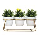 Trio Metal Planter with Stand | Tabletop Item | Home Decor Item | Living Room Planter | Decorative Vase for Garden - Pack of 1