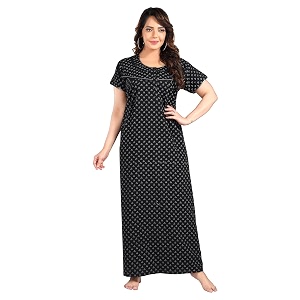 CLOUD SOFT Womens Cotton Printed Pleated Full-Length