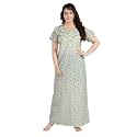 CLOUD SOFT Womens Cotton Printed Pleated Full-Length
