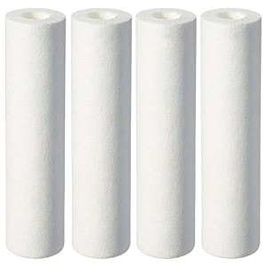 csi international 10-inch spun filter cartridge  5 micron ro pre filter for water purifier  sediment filter for ro uv uf tds water purification  ro filter cartridge for home kitchen  pack of 4