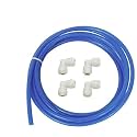 CSI International 10 Meter RO Water Pipe Tube 1/4 Inch | Food Grade Filter Pipe with 4 Elbow Connectors | Universal Water Purifier Pipe | Leak Proof BPA Free RO Tube (Blue)