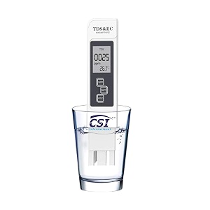 csi international digital tds meter - accurate tds and temperature measurement for ro purifiers - water quality tester tds ec