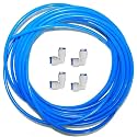 RO Water Purifier Tube Kit 1/4 Inch – 10 Meter Blue Food Grade Pipe with 4 Push-Fit Elbow Connectors | RO UV UF Water Filter Pipe for Purifier, Refrigerator, Ice Maker, Aquarium, Dispenser