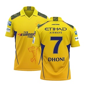 csk dhoni 7 cricket team full sleeve jersey tshirt 20242025 boyskidsmen