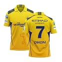 CSK Dhoni 7 Cricket Team Full Sleeve Jersey Tshirt 2024/2025 (Boys,Kids,Men)