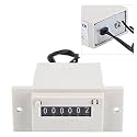 Digital Pulse Counter, 6 Digit Electromagnetic Totalizer, Panel Mount Accurate Counting for Industrial Machinery