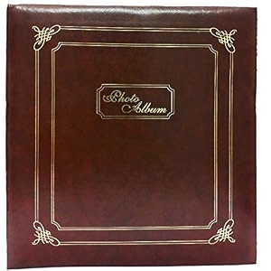 csn - cute shopping network natraj series vinyl leather cover photo album with extra clear pvc film amp memo writing space 200 photos photo size supported 4x6 inches brown