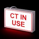 Ct In Use LED Warning Sign, 120 VAC Hardwired, Wall Mount, Metal Case
