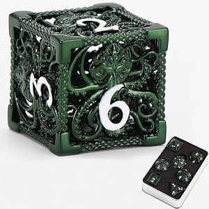 Cthulhu 7pcs Pure Copper Hollow Metal Dice
