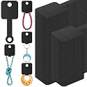 Ctosree 1000 Pcs Self Adhesive Bracelet Display Card, 3.94" x 1.57", Black
