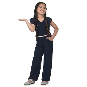 Cub McPaws Girls Ruffle Sleeves Jumpsuit with
