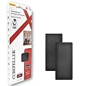 CUBEFELLER® 4x2 Inch Hook and Loop Strips with Adhesive (18 Sets) - Black, Heavy Duty Industrial Strength Stick On Hook and Loop Tape,Indoor or Outdoor Use